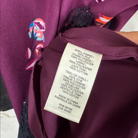 REBECCA TAYLOR Purple Floral Lace Midi Dress Size 4 - Picture 14 of 14